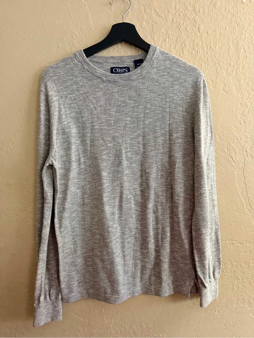 Chaps Heather Gray Crewneck Long-Sleeve Sweater